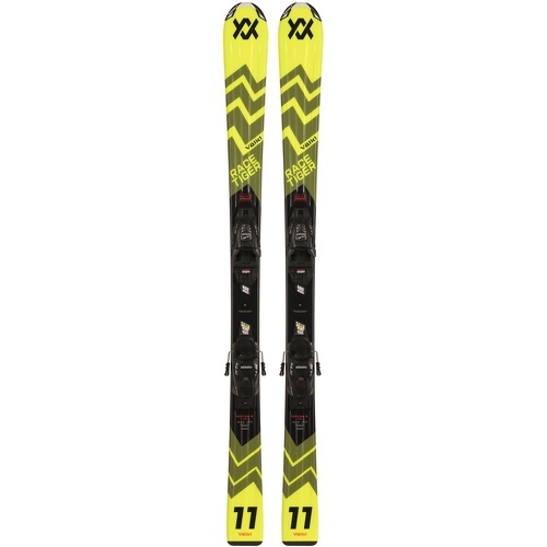 Pack De Skis Racetiger Jr Yellow + Fixations 7.0 Vmotion Jr Jaune Enfant