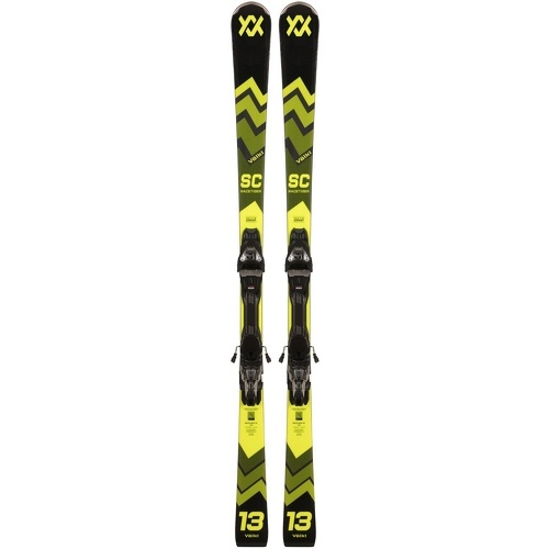 VÖLKL - Pack De Skis Racetiger Sc Blk + Fixations Vmotion 11 Gw Jaune Homme