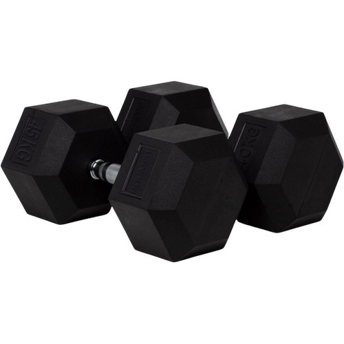 BOOMFIT - Haltères Hexagonaux 45Kg (Paire)