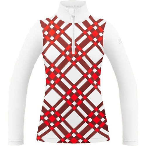 POIVRE BLANC - Sous Vetement Technique Base Layer Shirt 1940 Cross Scarlet Red Femme