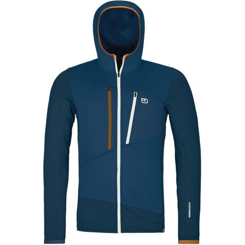 ORTOVOX - Pull Fleece Grid Hoody Deep Ocean