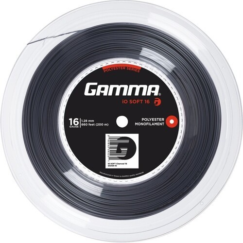 GAMMA - Cordage De Tennis Io Soft (Durabilité + Toucher) Rouleau De 200M