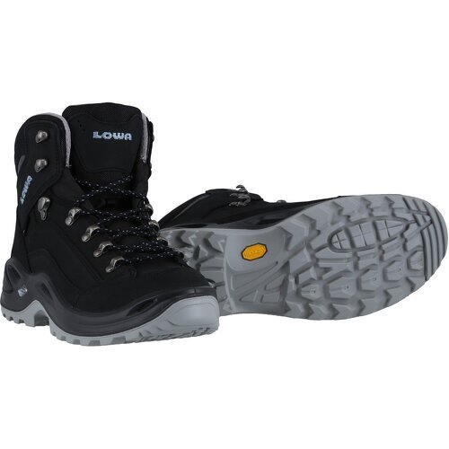 LOWA - Chaussures De Randonnée Renegade Mid Gtx (Tout Terrain, Nubuck, Imperméable) /Bleu Glacier