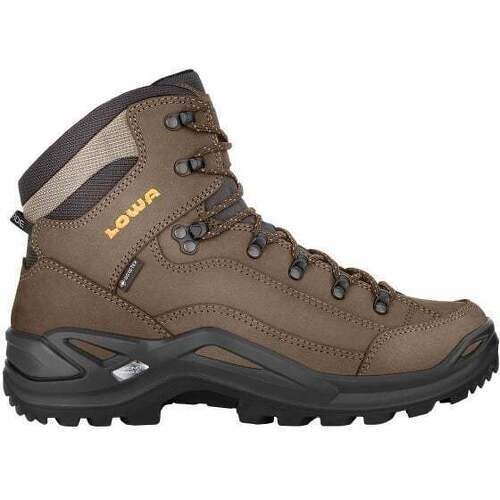 LOWA - Chaussures De Randonnée Renegade Mid Wide Gtx (Tout Terrain, Nubuck, Imperméables, Larges) Sépia