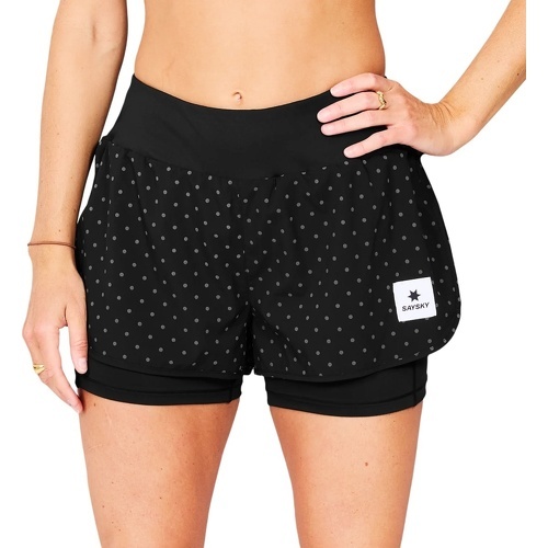 Saysky - W Reflective Polka 2 In 1 Pace Shorts 3