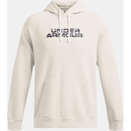 UNDER ARMOUR - Sweat à capuche molletonné UA Rival Fleece Blanc cassé