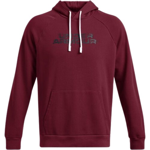 UNDER ARMOUR - Sweat à capuche molletonné UA Rival Fleece Bordeaux