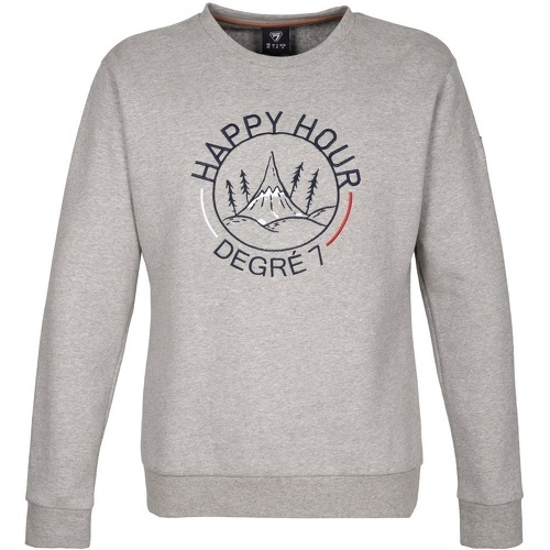 Sweat Shirt Degre 7 Roches Heather Grey Homme