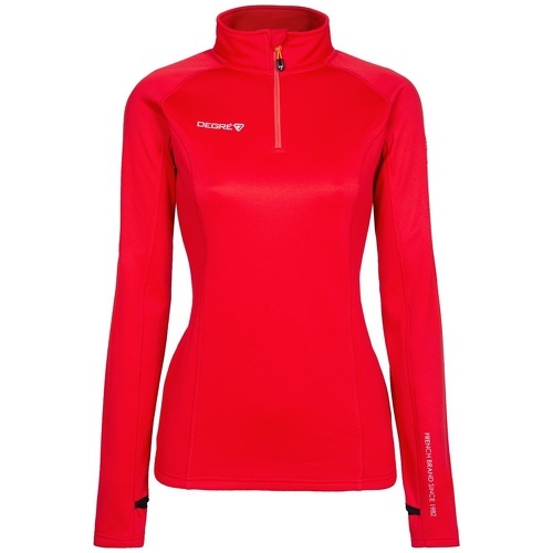 Sous Couche Demi-zip Thermique Degre 7 Veyrand True Red Femme