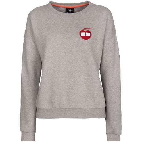 Degré7 - Sweat Shirt Degre 7 Roses Heather Grey Femme