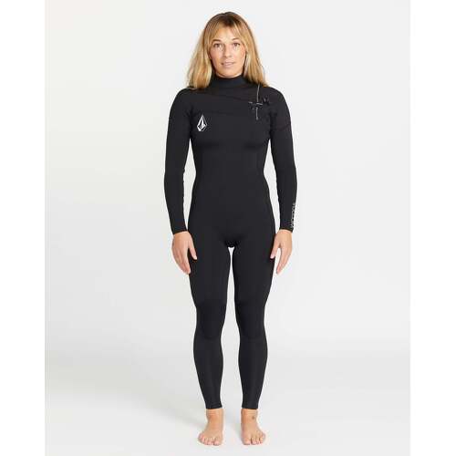 VOLCOM - Combinaison 3/2 mm zippée poitrine - BLACK