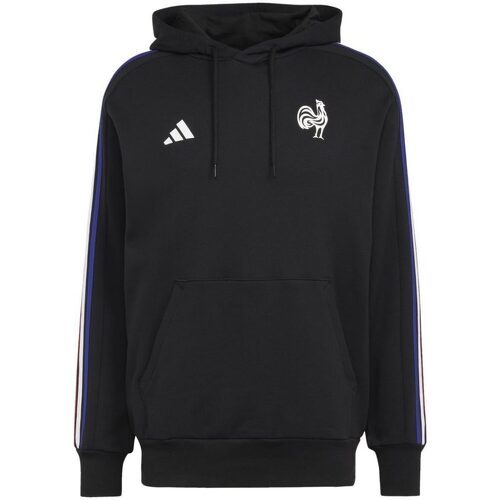 Sweat à capuche 3 bandes XV de France Essentials Noir