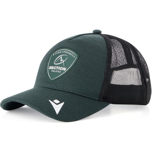 MACRON - Casquette Trucker Officielle Section Paloise 2024/25 Vert et noir