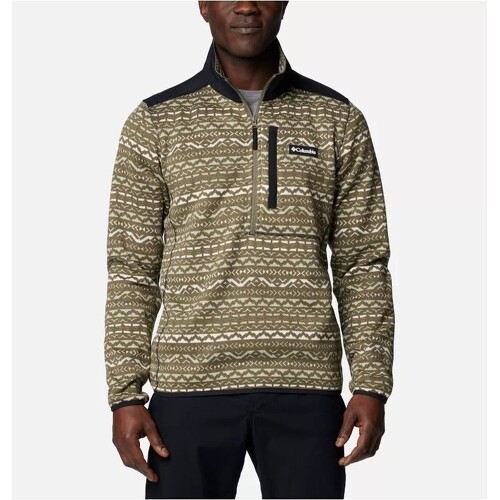 Polaire Demi-zip avec Imprimé Sweater Weather™ III Homme - Stone Green Madras Multi