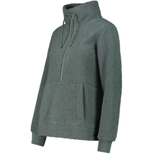 Cmp - Sweat-shirt à demi-zip pour femme en tissu High Loft - Mineral