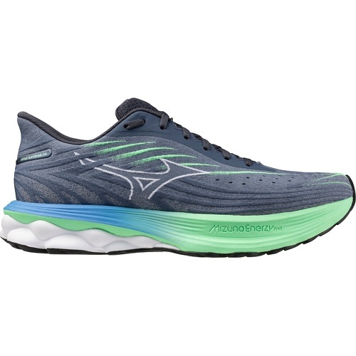 MIZUNO - wave skyrise 6 vintage indigo et neo mint chaussures de running