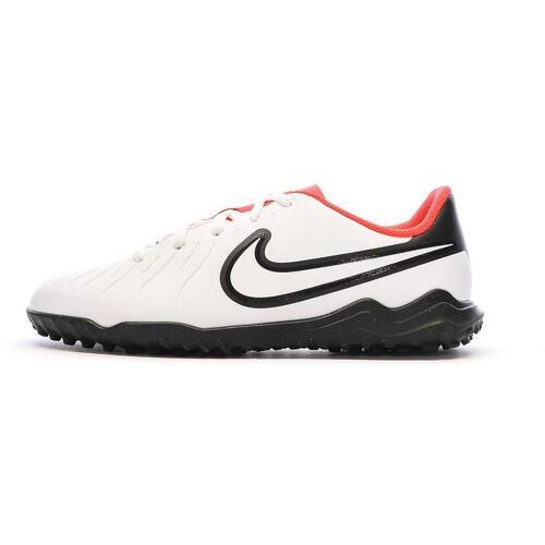 NIKE - Chaussures de Foot Blanc/Rouge Junior Legend 10 Club TF