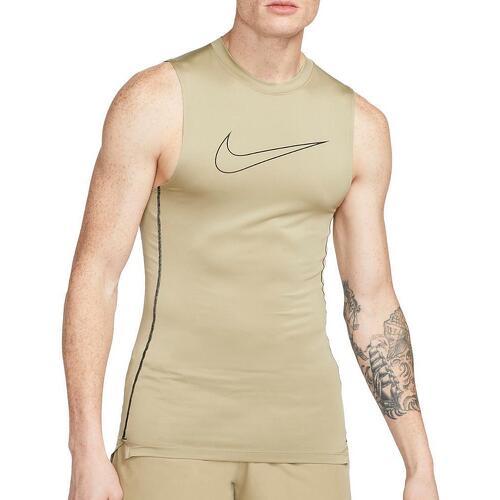 NIKE - Débardeur Beige Homme Tight