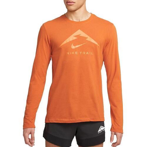 NIKE - T-shirt Manches Longues Orange Homme Df Tee