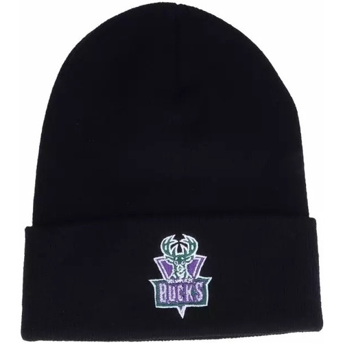 Mitchell & Ness - Bonnet NBA Milwaukee Bucks Team Logo cuff Knit Noir