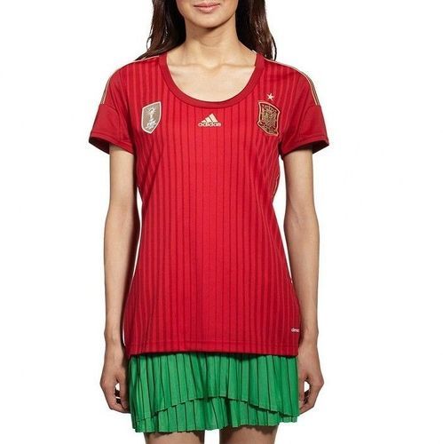 adidas-Espagne Femme Maillot Football Rouge Adidas-image-1