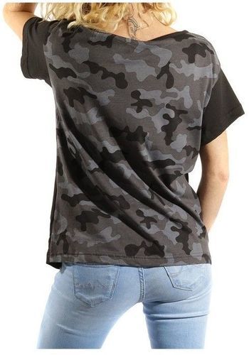 REEBOK-Tee Shirt Camouflage Noir Femme Reebok-image-1