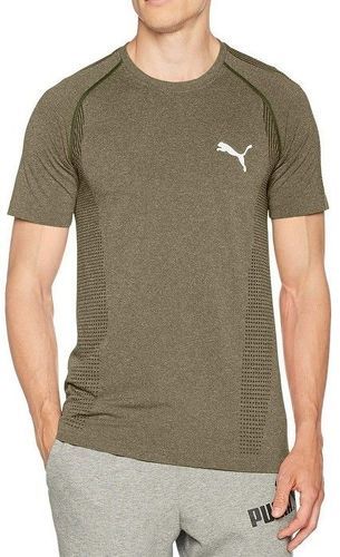 PUMA-Evoknit Basic Homme Tee-Shirt Entrainement Kaki Puma-image-1