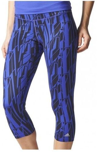 adidas-Pantalon ULT AOP 3/4 Bleu Femme Adidas-image-1
