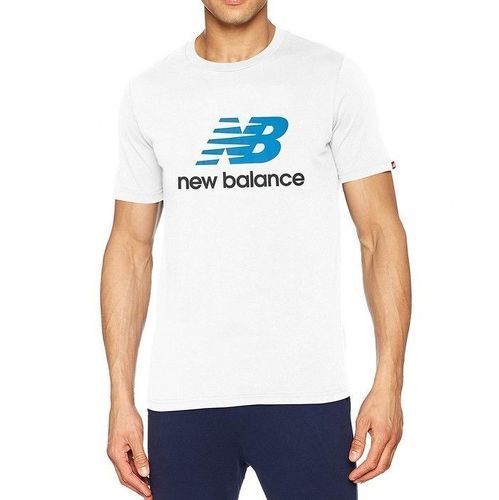 NEW BALANCE-Stacked Logo Homme Tee-shirt Blanc New Balance-image-1