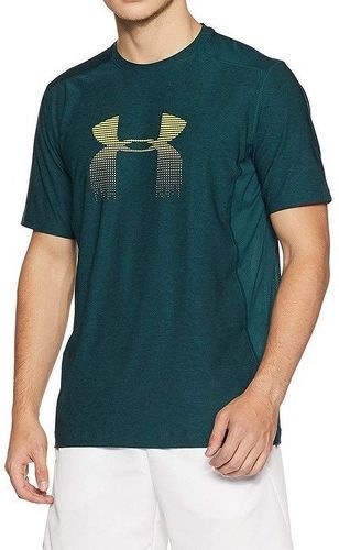 UNDER ARMOUR-Raid Micro-perforé Homme Tee-Shirt Sport Vert Under Armour-image-1
