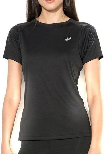 ASICS-Stripe Femme Tee-Shirt Running Noir Asics-image-1
