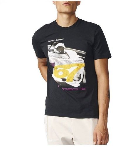 adidas-Tee-shirt Porshe Race Noir Homme Adidas-image-1