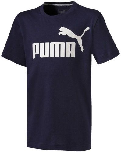 PUMA-Puma ESS Logo Tee B Peacoat (Kids) (Kids)-image-1