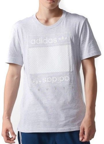 adidas-Mesh Box Logo Homme Tee-shirt Gris Adidas-image-1