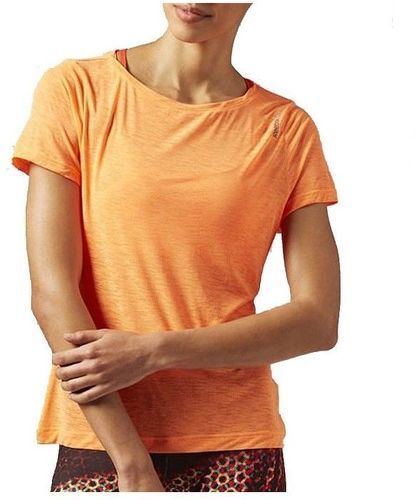 REEBOK-Tee-shirt Light Slub Sport Orange fluo Femme Reebok-image-1
