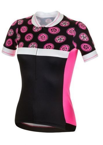 ZERO RH+-Zero rh preppy w jersey noir et rose maillot vélo été femme-image-1