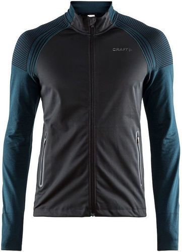 CRAFT-Craft urban run fuseknit veste noire et bleue veste de running-image-1