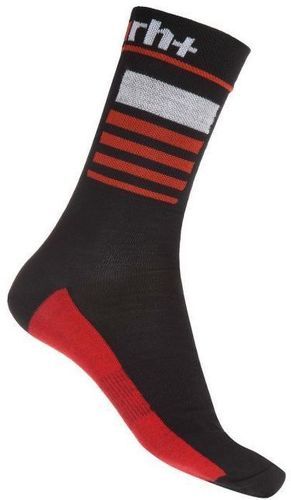 ZERO RH+-Zero rh code merino sock 20 noire et rouge chaussettes cyclisme-image-1