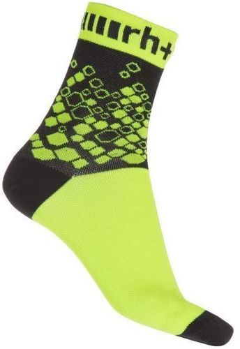 ZERO RH+-Zero rh+  fashion lab sock 15 noire et jaune fluo chaussettes cyclisme-image-1