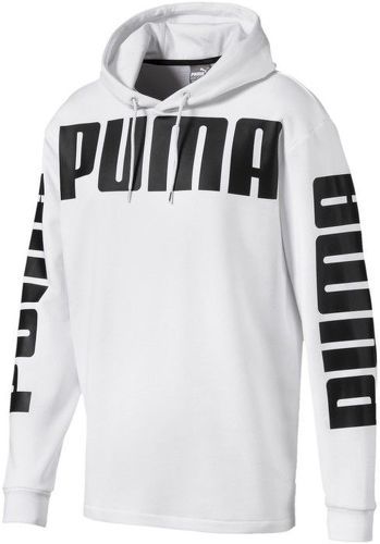 PUMA-Sweat à capuche blanc Homme Puma-image-1