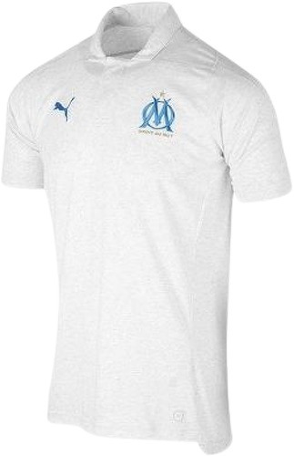 PUMA-Olympique de Marseille Polo Blanc chiné Homme Puma-image-1