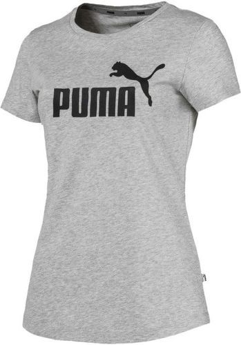 PUMA-T-shirt gris femme Puma Essential Logo-image-1