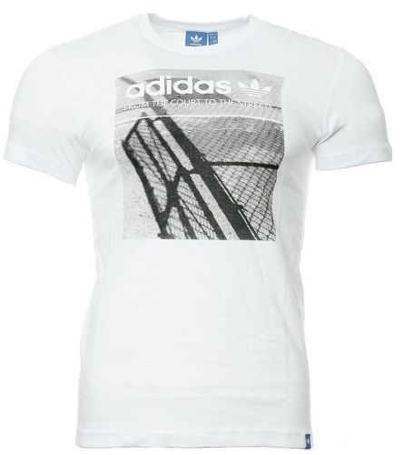 adidas-Tee-shirt Blanc Homme Adidas Court-image-1