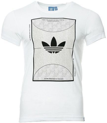 adidas-Tee-shirt Blanc Homme Adidas Court Tongue-image-1