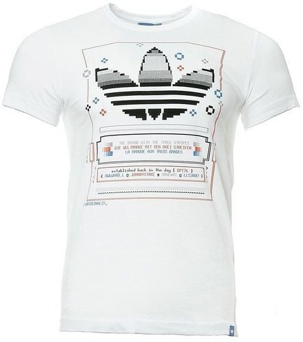 adidas-Tee-shirt Blanc Homme Adidas Pixel-image-1