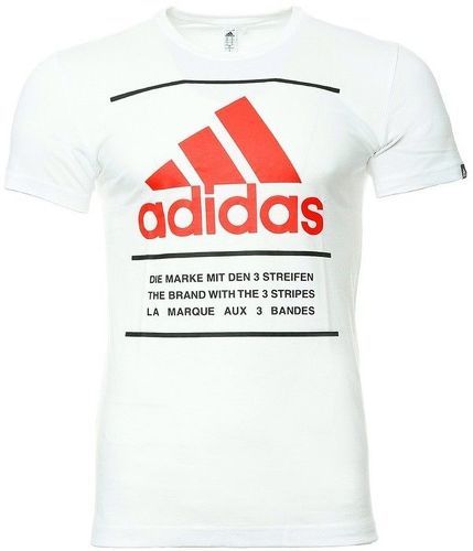 adidas-Tee-shirt Blanc Homme Adidas QQR 3 lines-image-1
