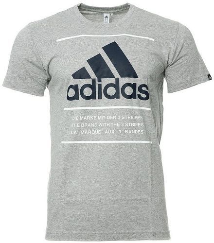 adidas-Tee-shirt Gris Homme Adidas QQr Bos-image-1