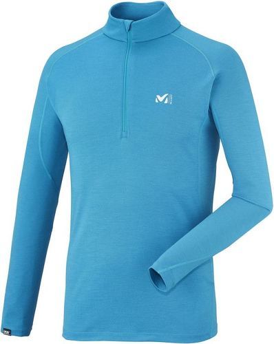 Millet-T-shirt Thermal Millet C Wool Blend 200 Zip Ls Electric Blue Homme-image-1