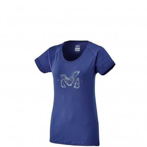 Millet-Tee Shirt Millet Manches Courtes Ld M Logo Blue Depths-image-1