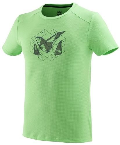 Millet-Tee Shirt Millet Manches Courtes M Logo 2 Flash Green-image-1
